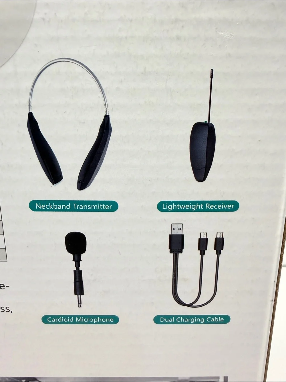 NIB UHF Wireless Neckband Microphone System KX620 Hands-Free